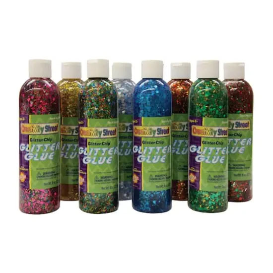 Glitter Chip Glue Assortment, 8 Pack {1}