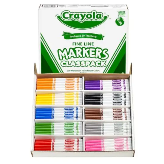 Crayola&reg; Classpack&reg; Fine Line Markers, Pack of 200 {1}