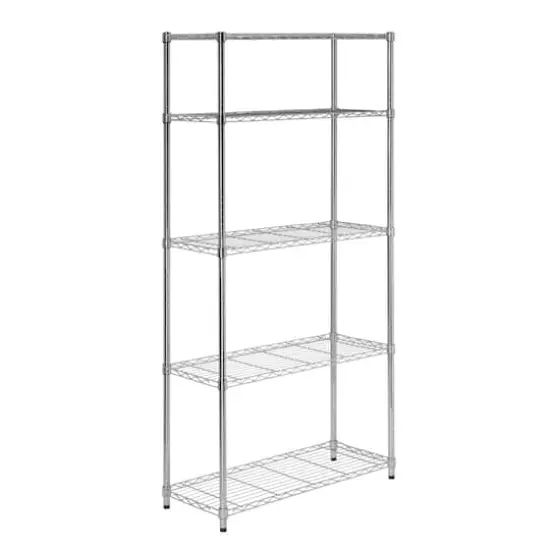 Honey Can Do 5-Tier Chrome Storage Shelves, 200 lbs. Capacity {1}