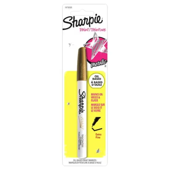 Sharpie&reg; Oil-Based Paint Marker, Extra Fine Point Metallic Gold {3}