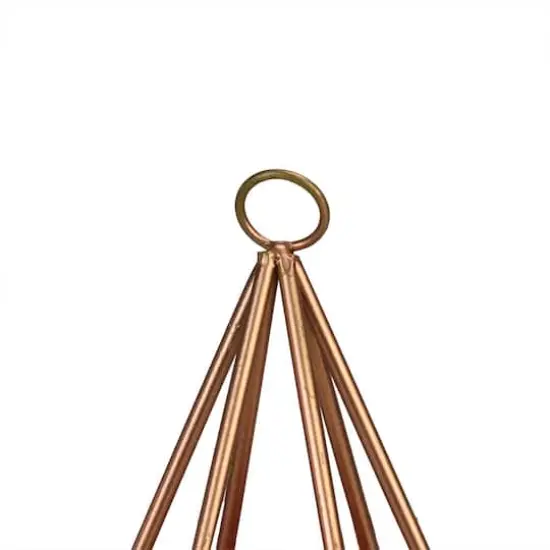 9" Artificial Succulent Arrangement In 4 Sided Copper Wire Frame {4}