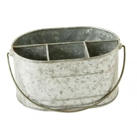 Hello Honey&reg; Galvanized Metal Bucket Organizer {1}