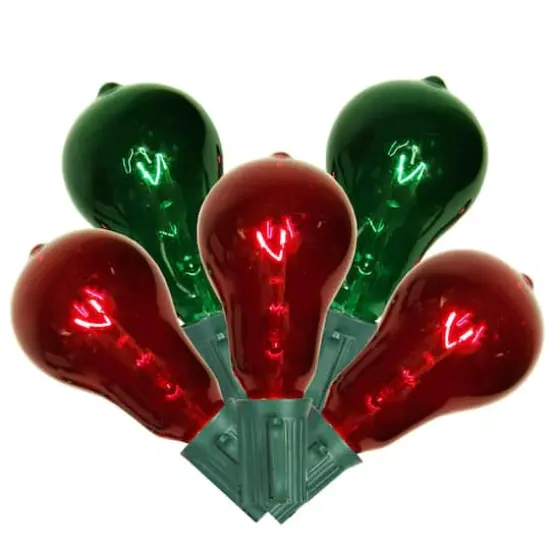 10ct. Red & Green PS50 Edison String Lights {1}