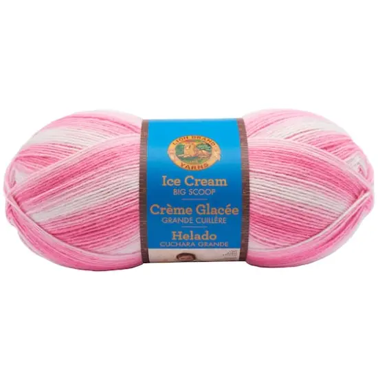 Lion Brand&reg; Ice Cream&reg; Big Scoop Yarn Strawberry {1}