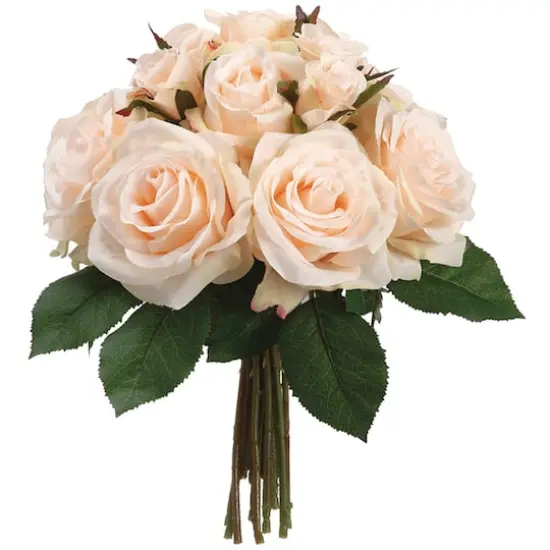 11.5" Peach Rose Bundle {1}