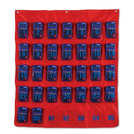 Calculator Storage Pocket Chart {4}