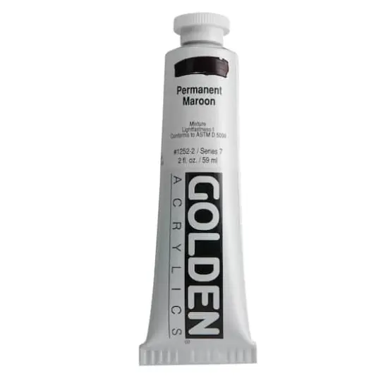 Golden&reg; 2oz. Heavy Body Acrylic Paint Permanent Maroon {1}
