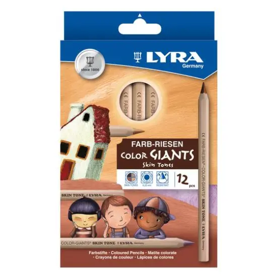 Lyra ColorGiants Colored Pencils 12 Color Set, Skin Tones {1}