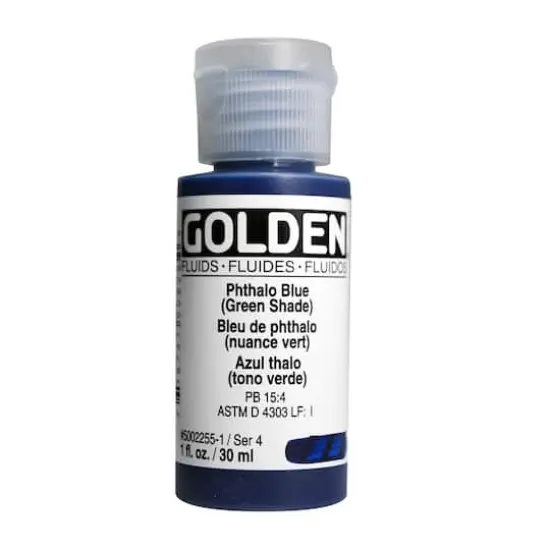 Golden&reg; 1oz. Fluid Acrylics Phthalo Blue (Green Shade) {1}