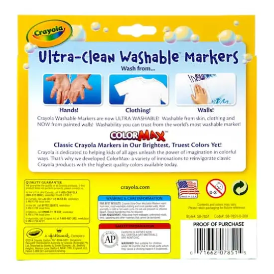 Crayola&reg; Ultra-Clean Broad Line Classic Color Markers, 10 Count {8}