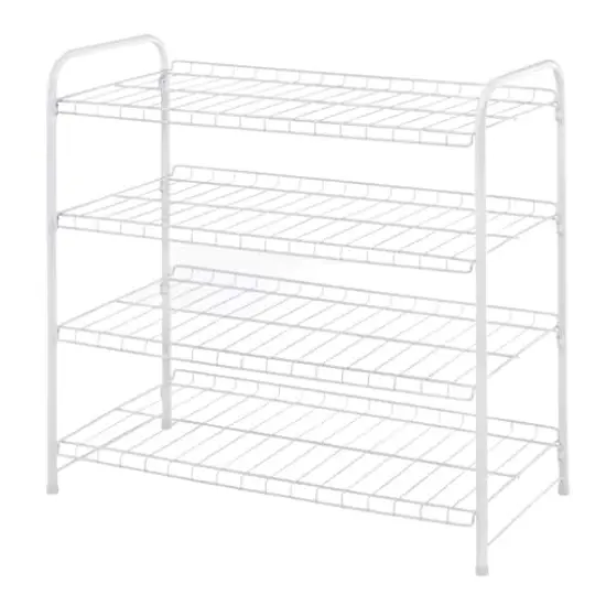 Whitmor 4 Tier Closet Shelves, White {1}