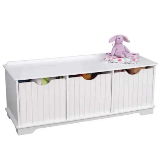KidKraft Nantucket Storage Bench, White {1}