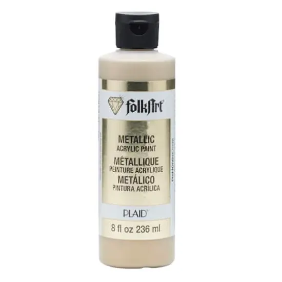 FolkArt&reg; Metallic Acrylic Paint, 8 oz. Pure Gold {1}