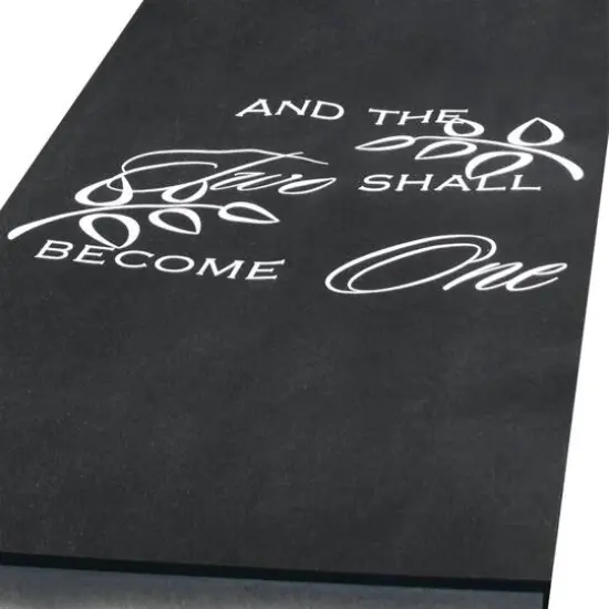 Hortense B. Hewitt Co. Two Shall Become One Aisle Runner, Black {1}