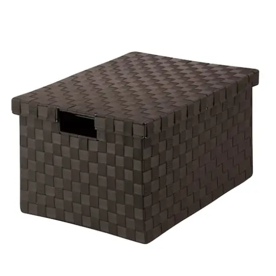 Honey Can Do Espresso Large Woven File Box {1}