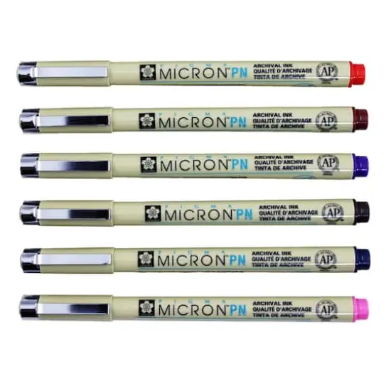 Pigma&reg; Micron&trade; PN Durable Plastic Nib Pen 6 Color Set {4}