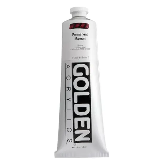 Golden&reg; Heavy Body Acrylic Paint, 5oz. 1252 Permanent Maroon {1}