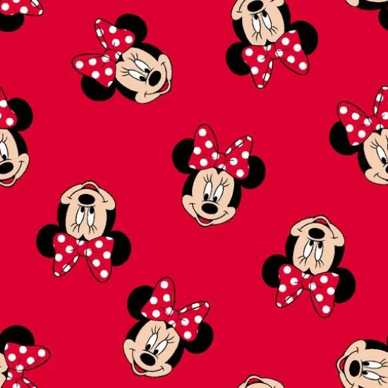 Disney Minnie Head Toss Red Quilting Cotton Fabric {1}