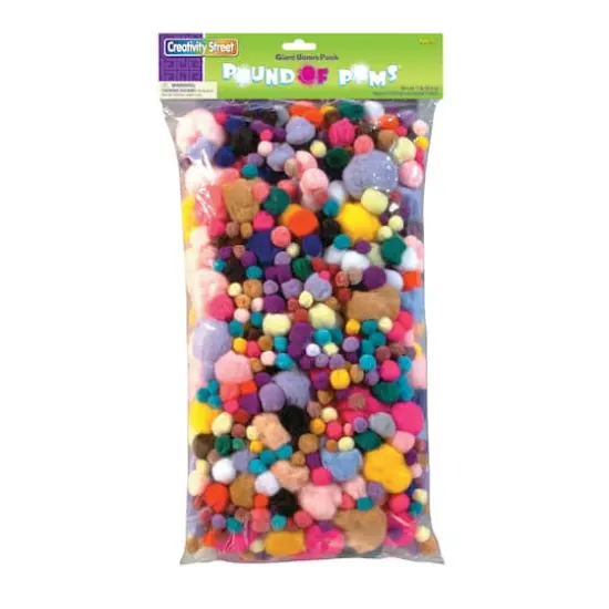 Pound of Assorted Sizes & Colors Poms {1}