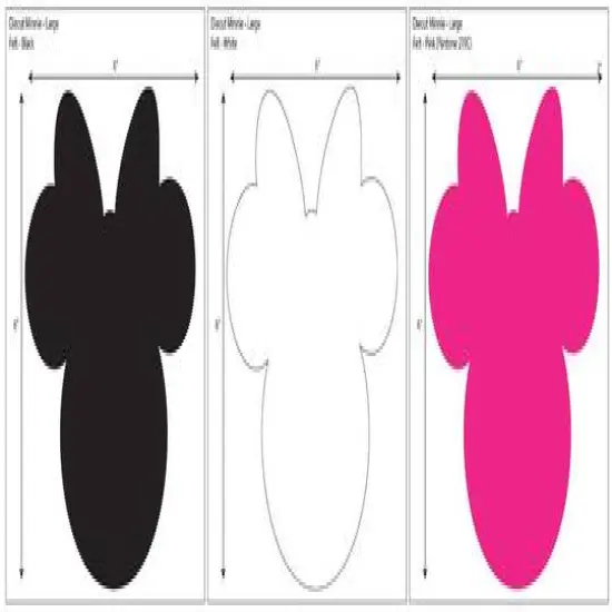 Disney&reg; Minnie Large Ears Adhesive Felt Pack of 6 {1}
