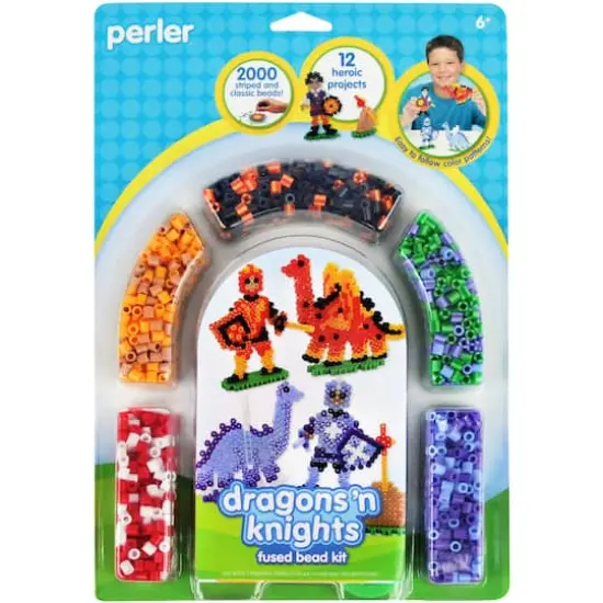 Assorted Perler&trade; Fused Bead Knights/Cars Kit {4}