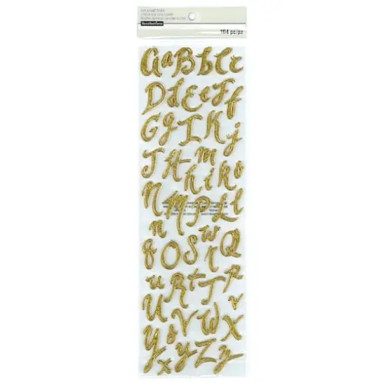 Gold Glitter Puffy Alphabet Stickers by Recollections&trade; {4}