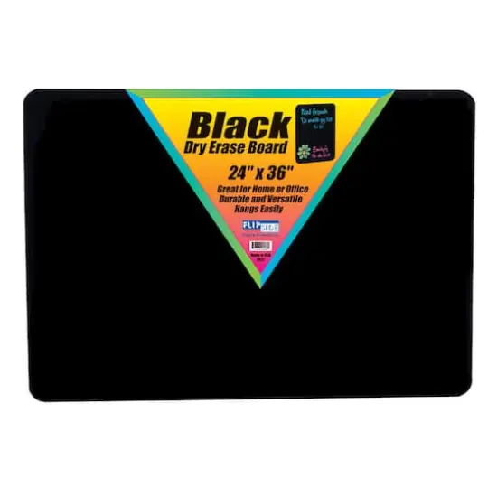 Flipside Black Dry Erase Board, 24" x 36" {3}