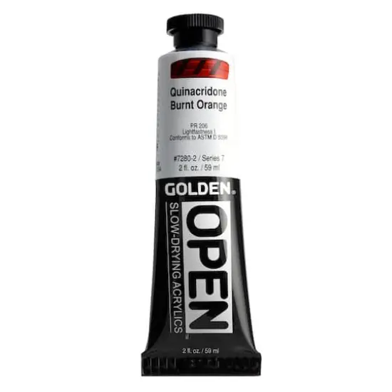 Golden&reg; OPEN&trade; Slow-Drying Acrylics, 2oz. Quinacridone Burnt Orange {1}