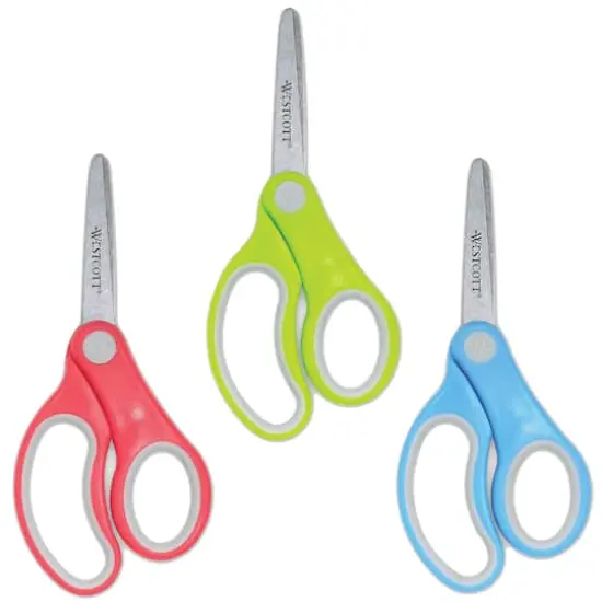 Westcott&reg; 5&rdquo; Assorted Blunt Soft Handle Kids Scissors Classpack, 12 Pack {1}