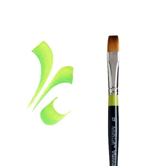 Golden Taklon Short Handle Flat Shader Brush by Artist's Loft&trade; Vienna {3}