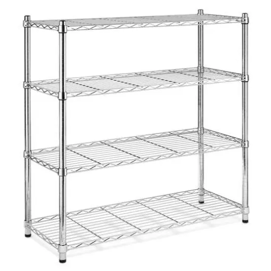 Whitmor Supreme 4-Tier Shelving, Chrome {1}
