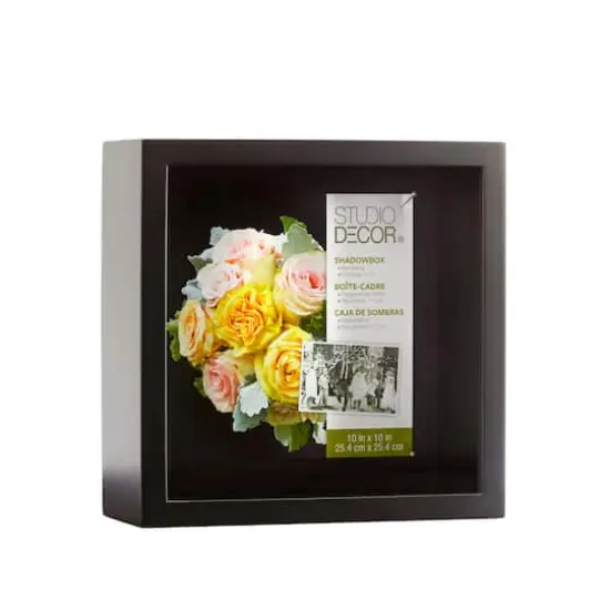 10" x 10" Black Extra Deep Shadow Box by Studio D&eacute;cor&reg; {1}