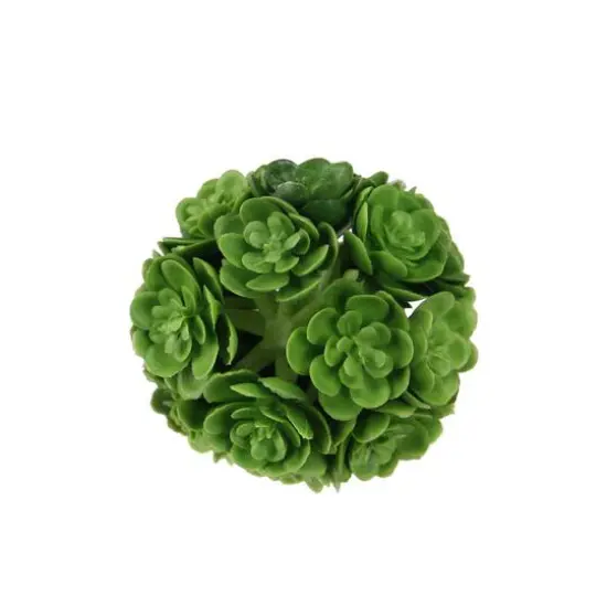 2" Green Artificial Mini Echeveria Succulent Orb {1}