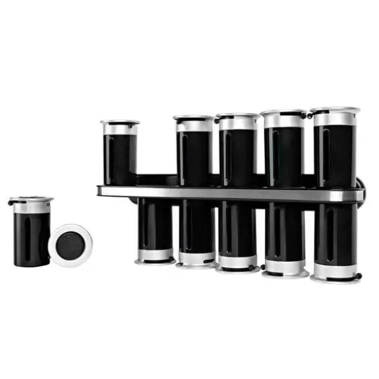 Honey Can Do Zero Gravity&trade; Wall-Mount Magnetic Spice Rack, Black {1}