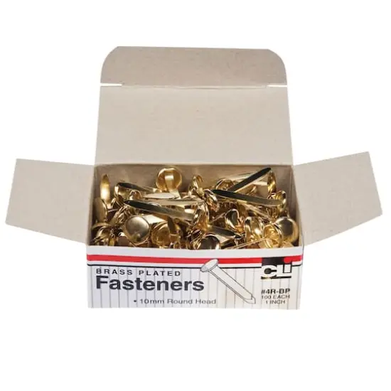 Brass-Plated 1 Inch Paper Fasteners, 10 Boxes {1}