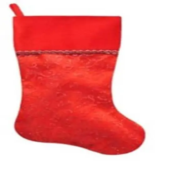 22" Glittering Swirl Design Christmas Stocking, Red {1}