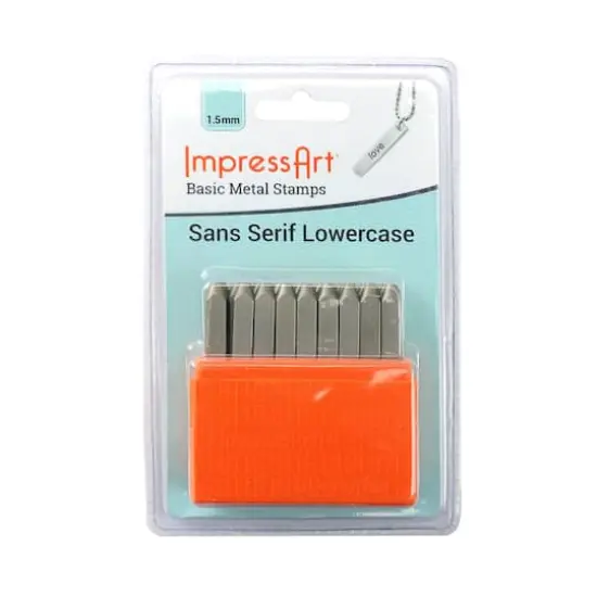ImpressArt&reg; Basic Metal Stamps, Sans Serif Lowercase Letters {1}