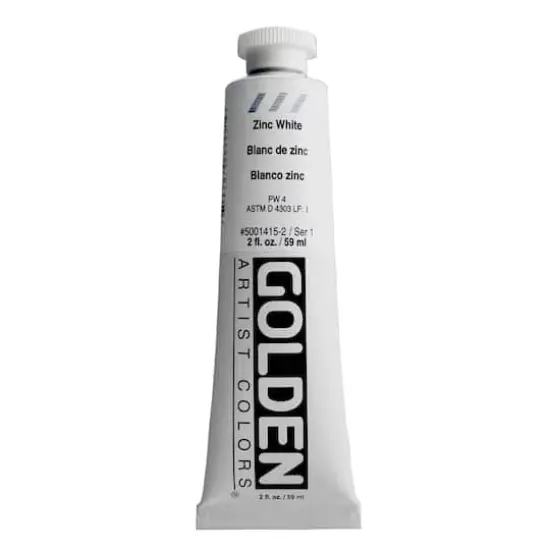 Golden&reg; 2oz. Heavy Body Acrylic Paint Zinc White {1}