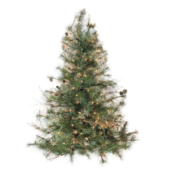 4 Ft. Pre-Lit Country Mixed Pine Artificial Christmas Wall or Door Tree, Clear Lights {1}