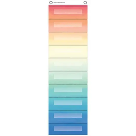 Watercolor 10 Pocket File Storage Pocket Chart {3}