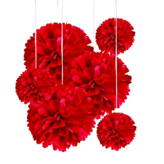 Red Paper Pom Poms By Celebrate It&trade; {1}