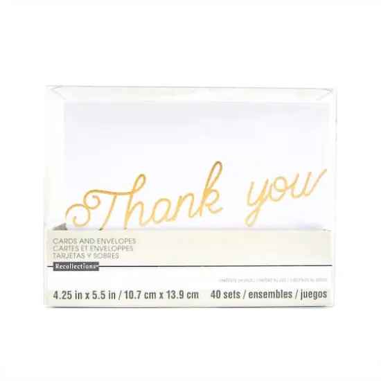 Thank You Cards & Envelopes by Recollections&trade;, 4.25" x 5.5" {3}