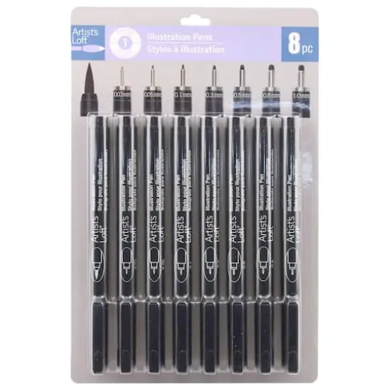 Multi Tip Black Illustration Pen Set By Artist's Loft&trade; {1}