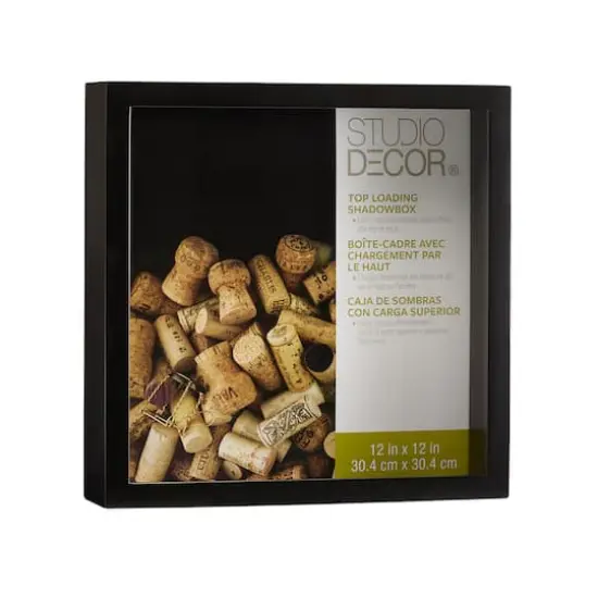 12" x 12" Black Top-Loading Shadow Box by Studio D&eacute;cor&reg; {1}