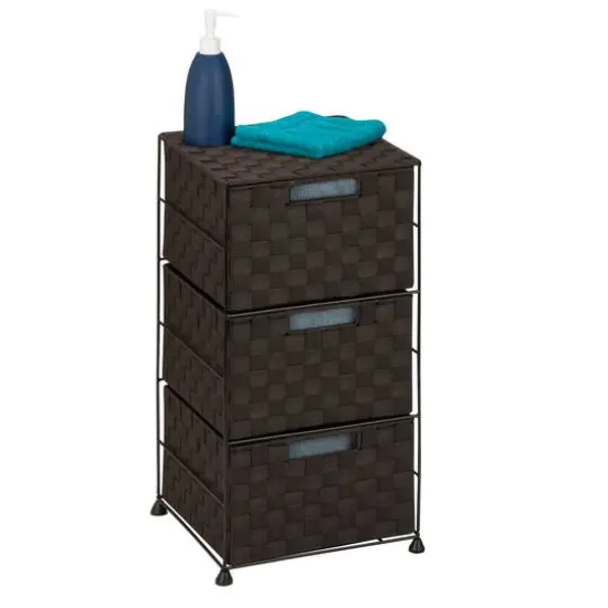 Honey Can Do Double Woven 3 Drawer Storage Cart {3}