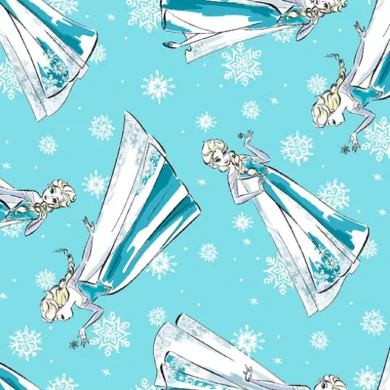 Disney&reg; Sketch Elsa Blue Quilting Cotton Fabric {1}