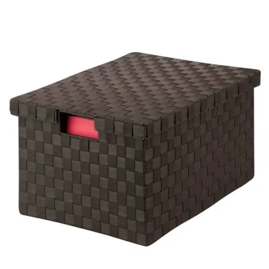 Honey Can Do Espresso Large Woven File Box {3}