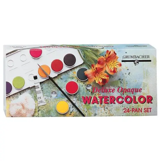 Grumbacher&reg; Deluxe Opaque Watercolor Pan Set {1}