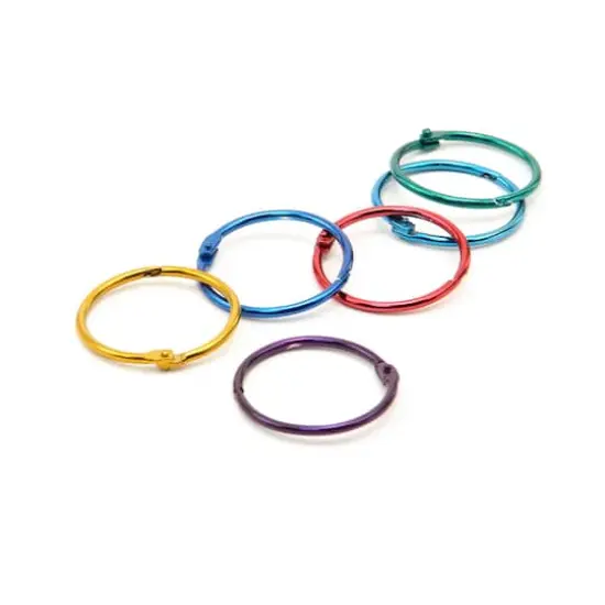 Hygloss Metallic Book Ring, 1.5" Diameter, Pack of 50 {1}