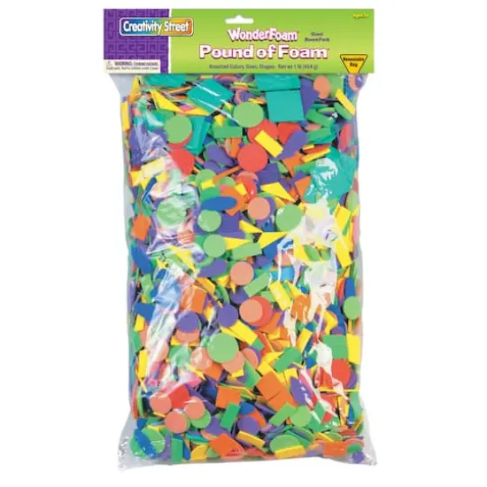 Creativity Street&reg; WonderFoam&reg; Pound of Foam&reg; Assorted Shapes Classroom Pack {1}